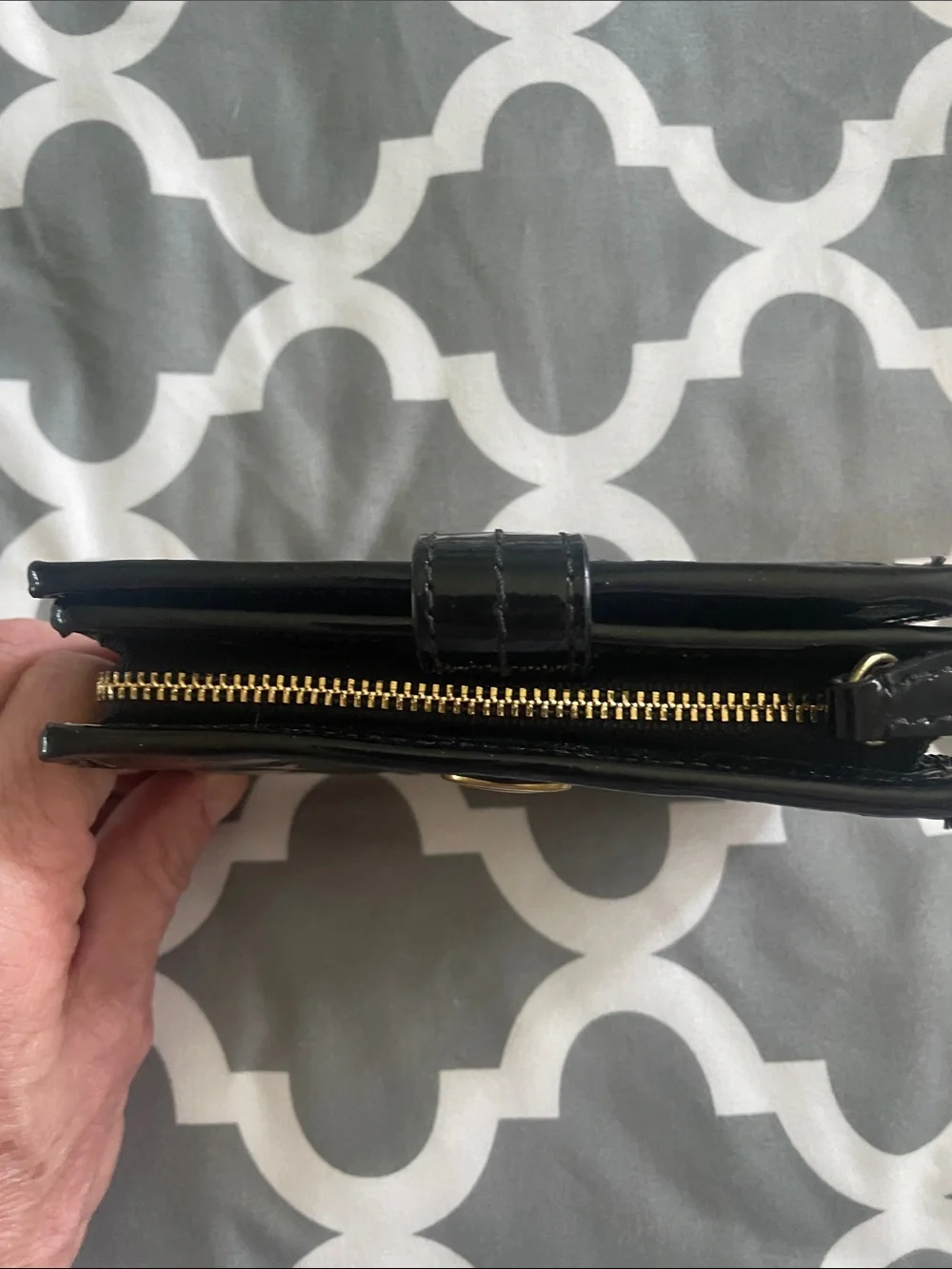 Coach Patent Leather Logo Wallet